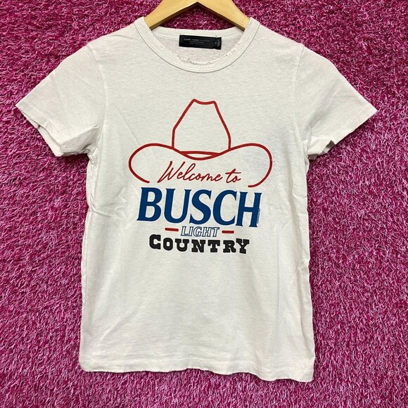 Welcome To Busch Light Country Vintage Style T-Shirt Extra Small - Picture 1 of 4